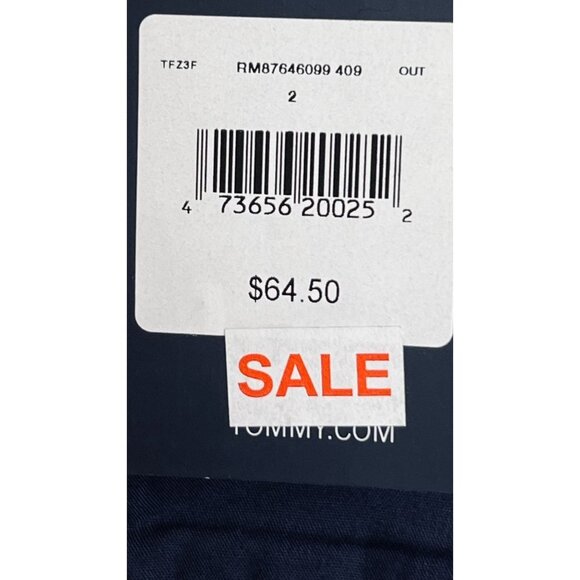 Tommy Hilfiger Pants Straight Leg Sailor Style Size 2 Navy Blue Button Detail - Picture 12 of 14